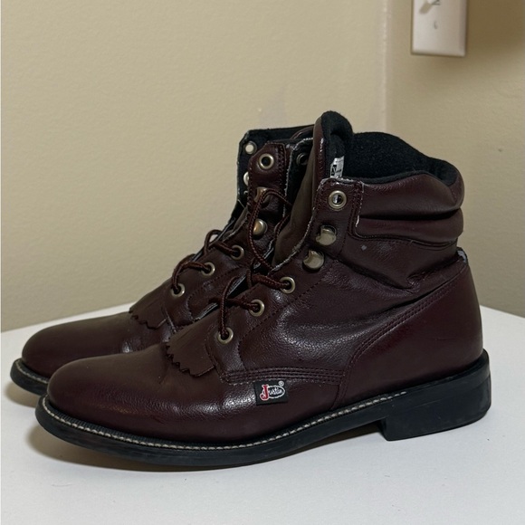Tomy Lama Mens Briar Pitstop TW2006 Brown Leather Waterproof Work Boots 6.5 EE - Picture 1 of 8